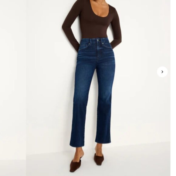 Good American Always Fits Good Curve Straight Jeans Women's 14-18 Plus W/Flaw - Picture 2 of 14